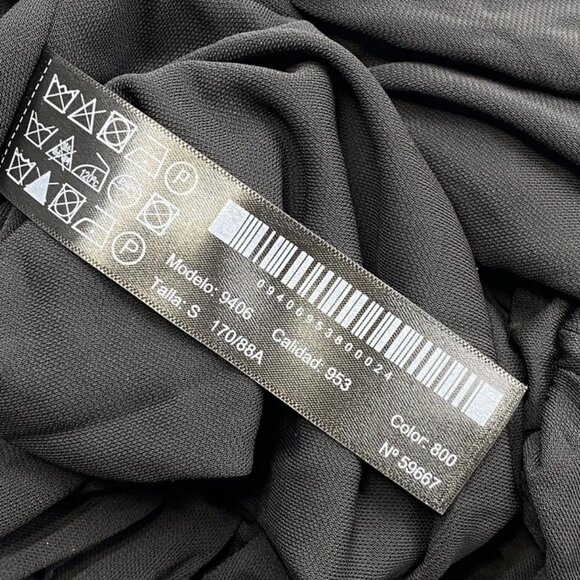 NEW MASSIMO DUTTI Women's Top Size S Balloon Effect Sleeveless Round Neck iBlack - Picture 5 of 6